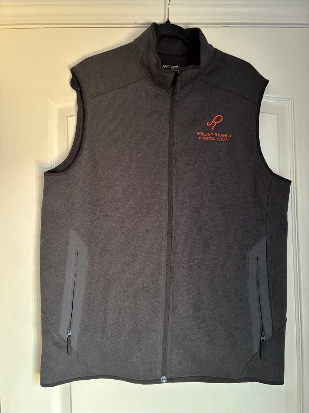 Arc'teryx Gray Sleeveless Zip Vest with Orange Logo